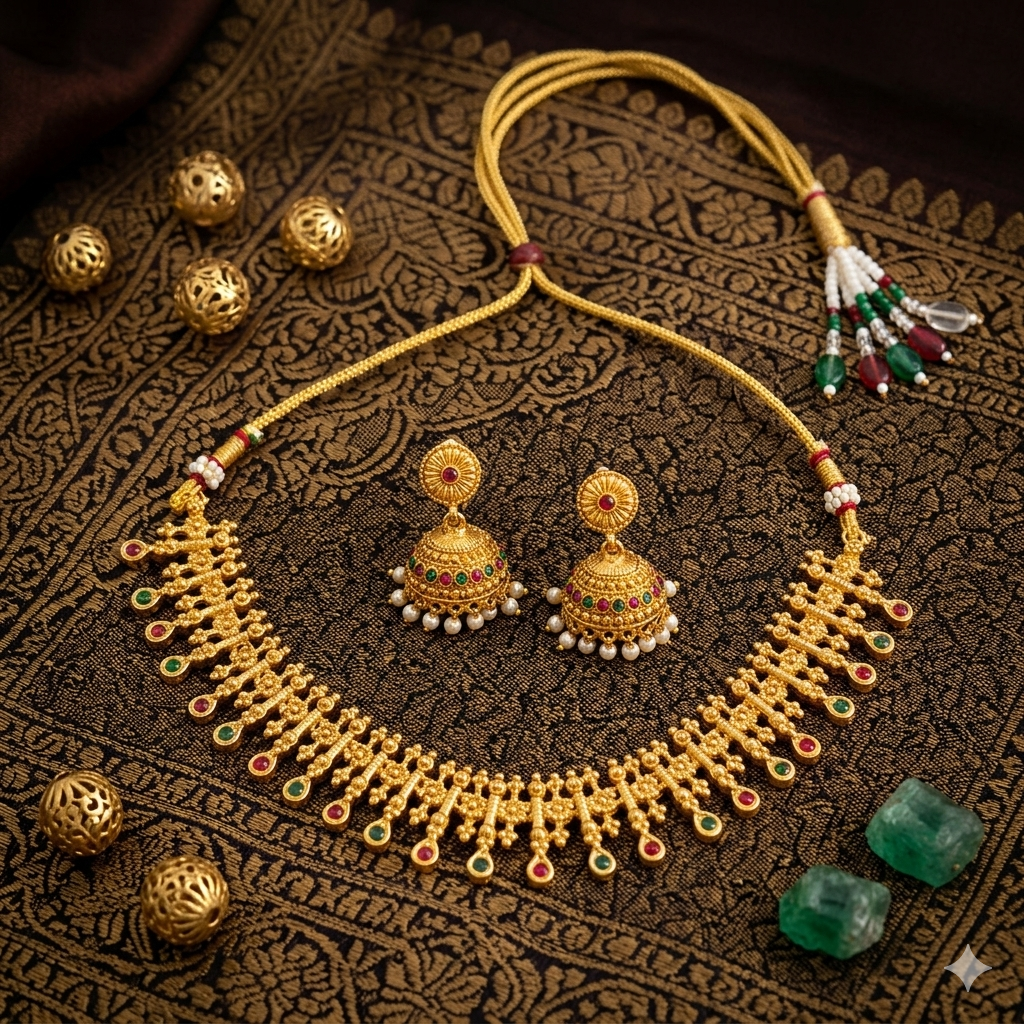 The Swarna Kavach Jhumka Ensemble MN-4028