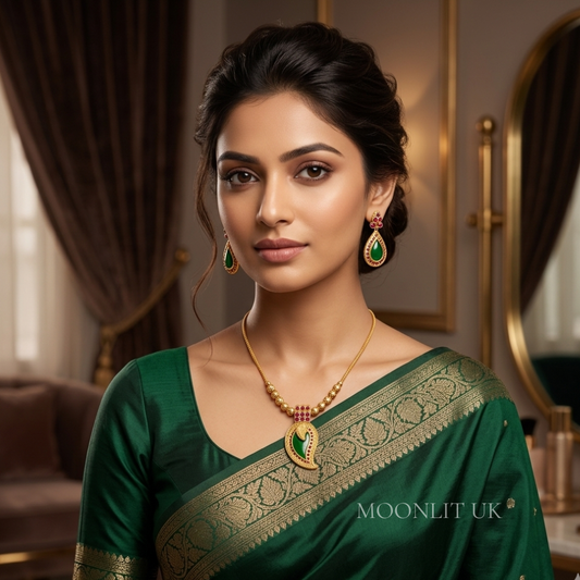 Navya Antique Gold Pendant Chain(non matte inished) MN-4032