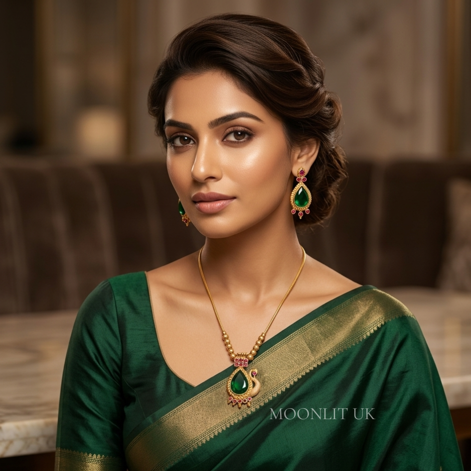 Navya Antique Gold Pendant Chain(non matte inished) MN-4032