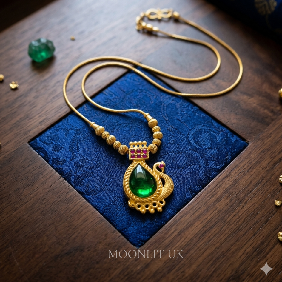 Navya Antique Gold Pendant Chain(non matte inished) MN-4032