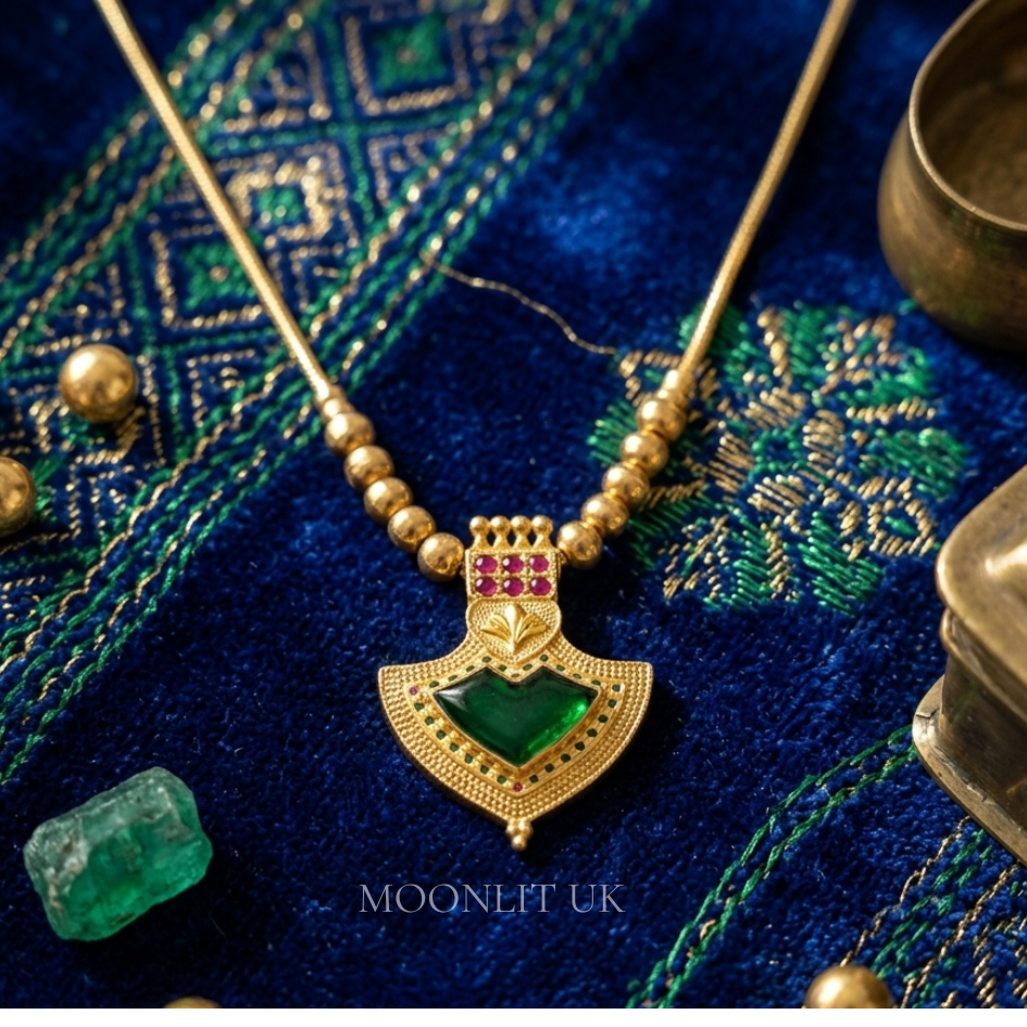 Navya Antique Gold Pendant Chain(non matte inished) MN-4032