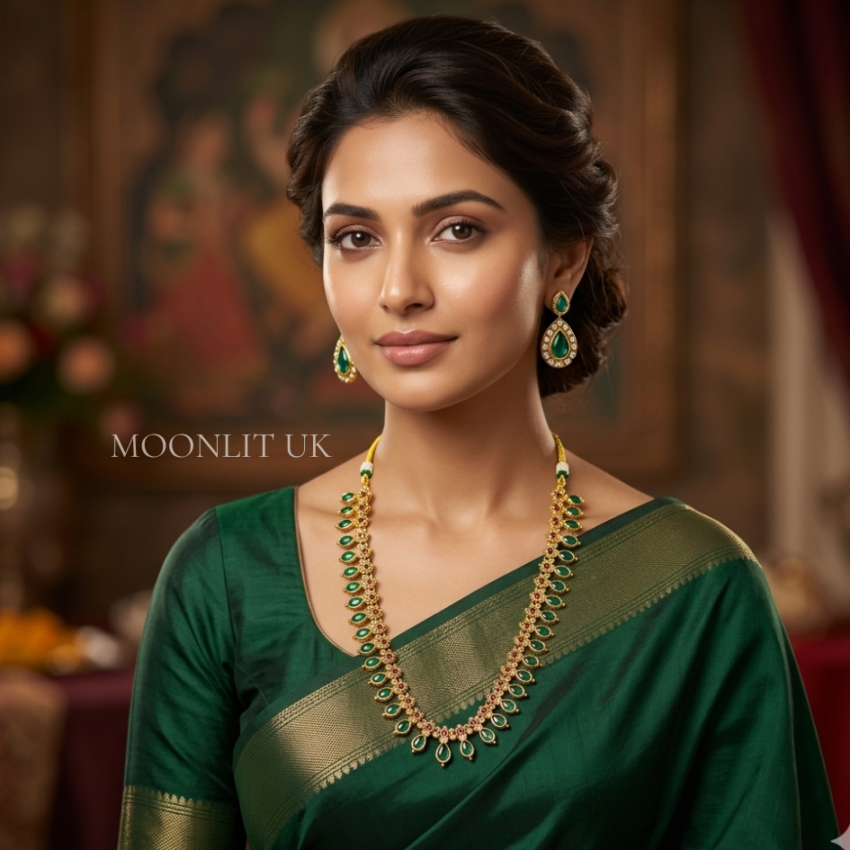 Meher Antique Temple palakka long Jewelry Set ML-5010